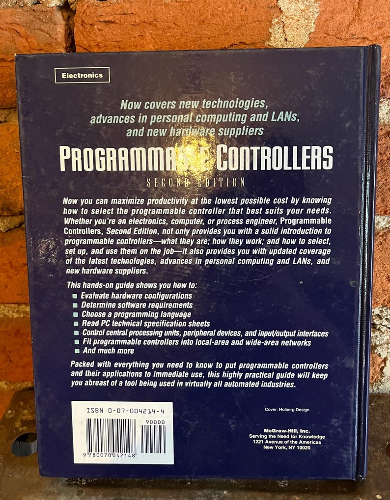 Programmerbara kontroller, andra upplagan, bok av George L. Batten Jr. 1994, industriell automation, PLC-teknikreferens bild 5