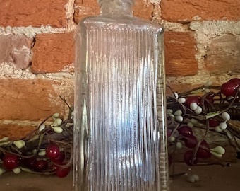 Antique Wool Soap Shampoo Clear Glass Bottle