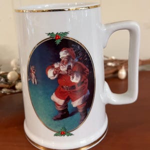 Coca-Cola Santa Mug 1996 | Vintage Collector&#39;s Edition “When Friends Drop In” Coffee Cup | Coke Christmas Gift