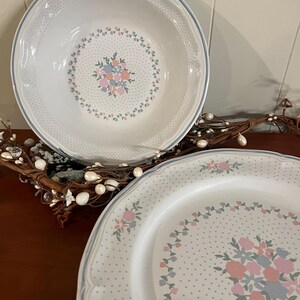 NEWCOR ストーンウエア青い花柄の大 皿2枚とボウル4枚のセット Newcor stoneware - Etsy 日本