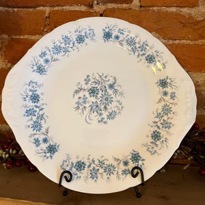 Colclough Braganza Serving Plate – 10.5&quot; Vintage Bone China Platter | Blue Floral English China