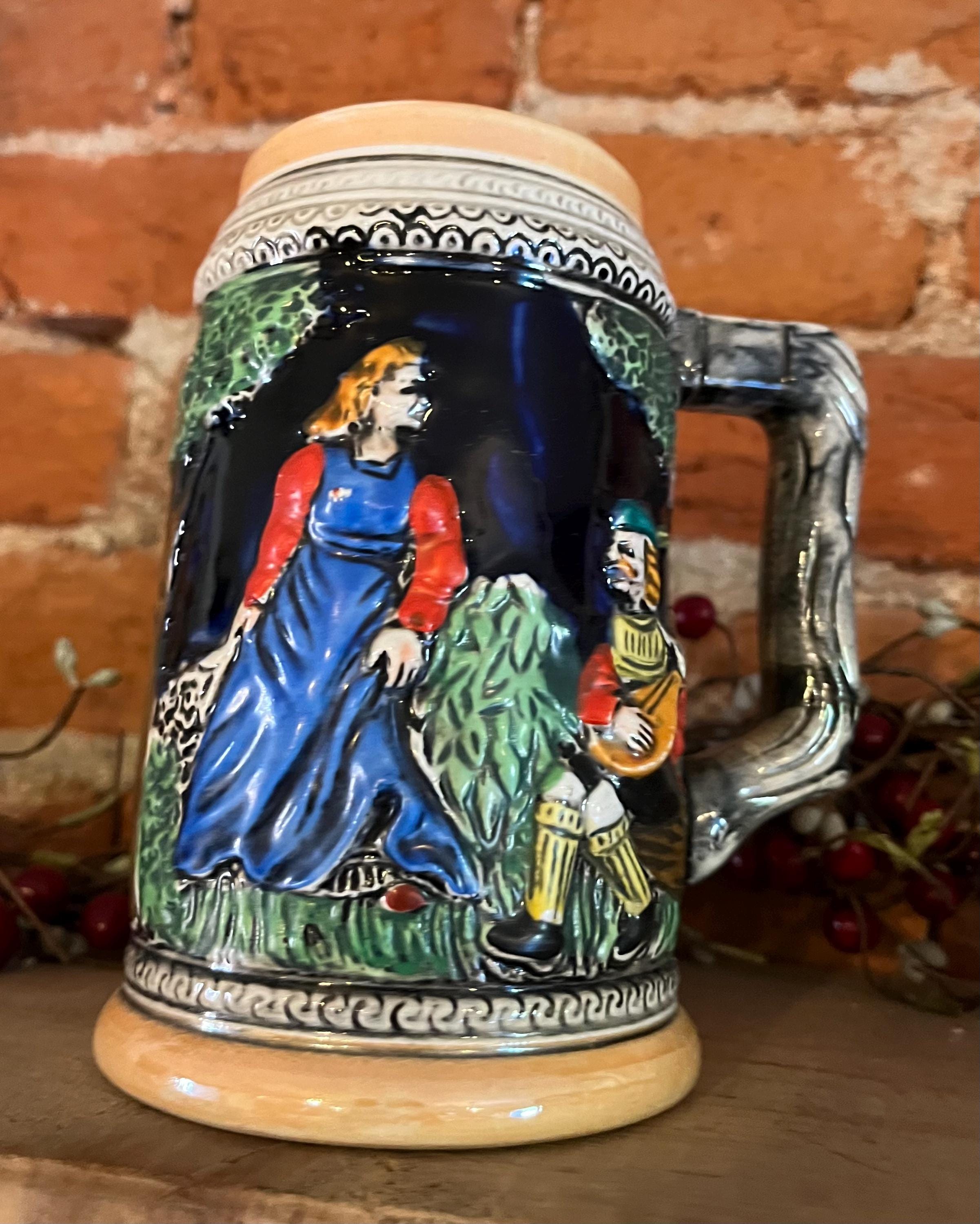 美品】ドイツ ビールジョッキ 置物 インテリア 工芸品 美術品 A3339