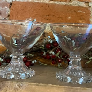 Set of 2 - Vintage Anchor Hocking Boopie Glasses | Berwick Bell-Foot Cocktail Glasses – 4 oz | Mid-Century Barware