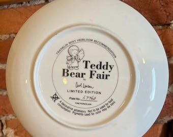 Franklin Mint Teddy Bear Fair Collector Plate | Carol Lawson