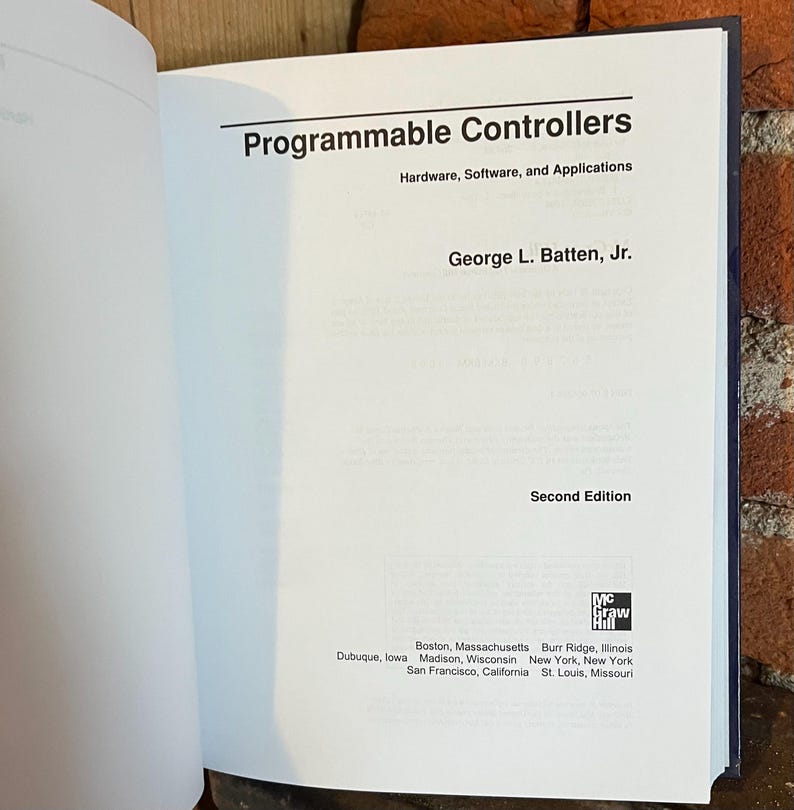 Programmerbara kontroller, andra upplagan, bok av George L. Batten Jr. 1994, industriell automation, PLC-teknikreferens bild 6