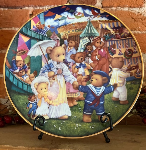Franklin Mint Teddy Bear Fair Collector Plate | Carol Lawson