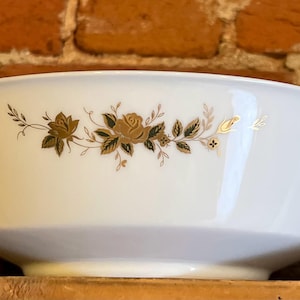 Noritake &quot;NINON&quot; Round Serving Bowl | 8 3/4&quot; Gold Rose Vintage Fine China