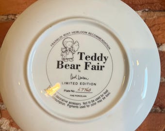 Franklin Mint Teddy Bear Fair Collector Plate | Carol Lawson