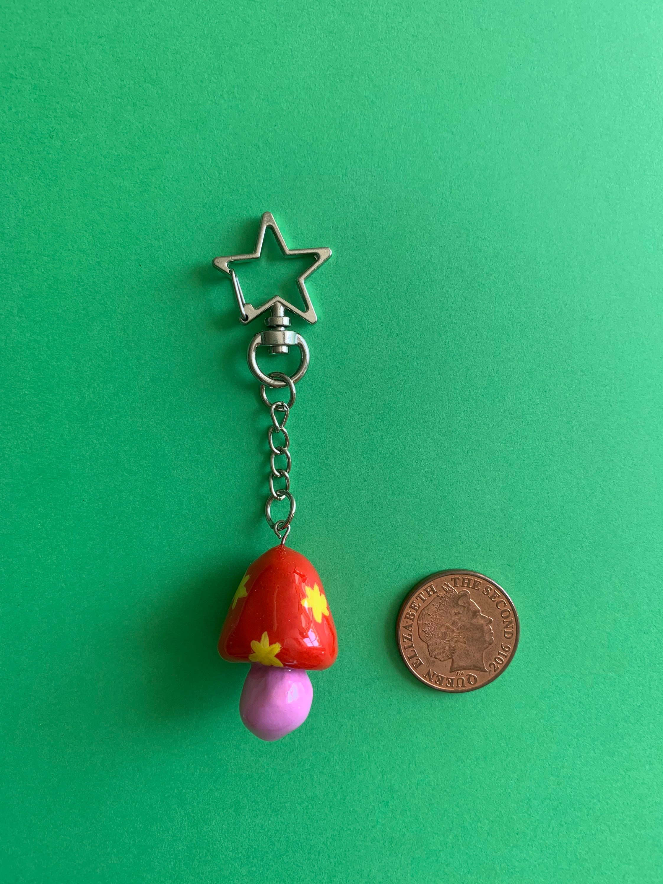 Magic mushroom keychain keyring Etsy