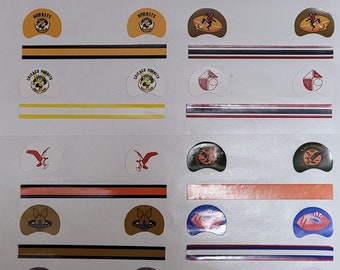 2001 XFL Custom Vintage Mini Gumball Helmet Decal Set - Etsy