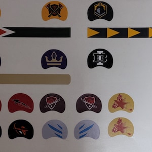 Full set of AAF Gumball decals for vintage gumball mini helmets