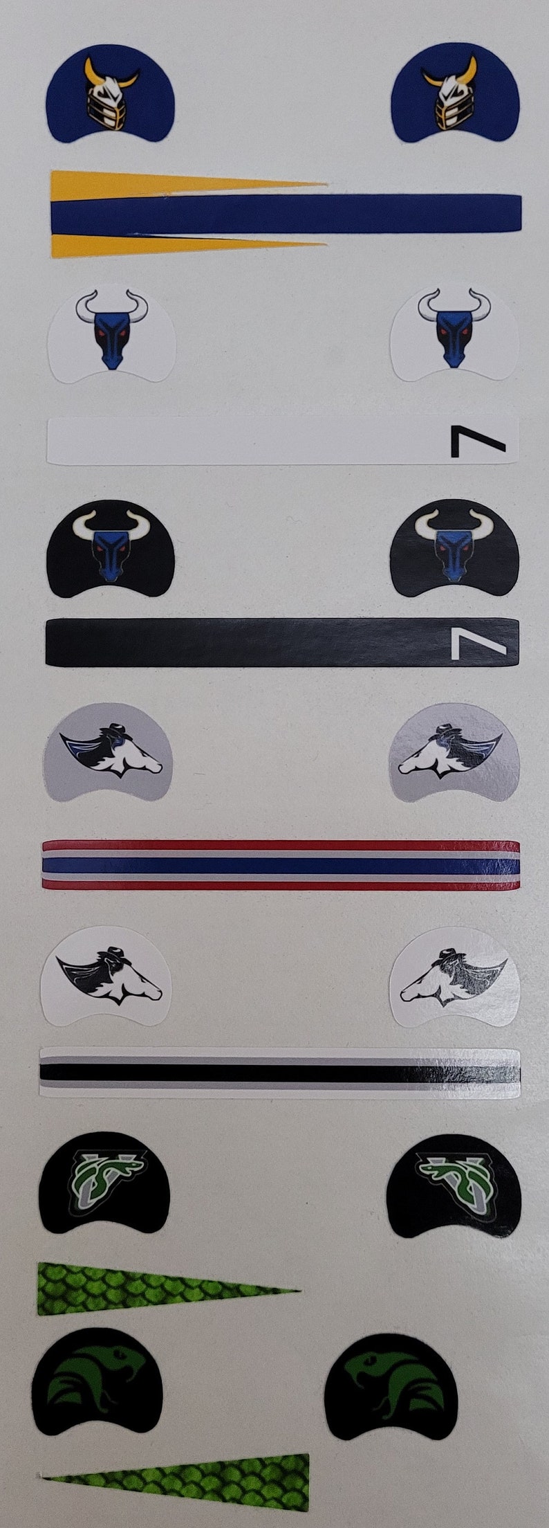 Full Set of Professional Indoor Football League or PIFL Gumball Helmet ...