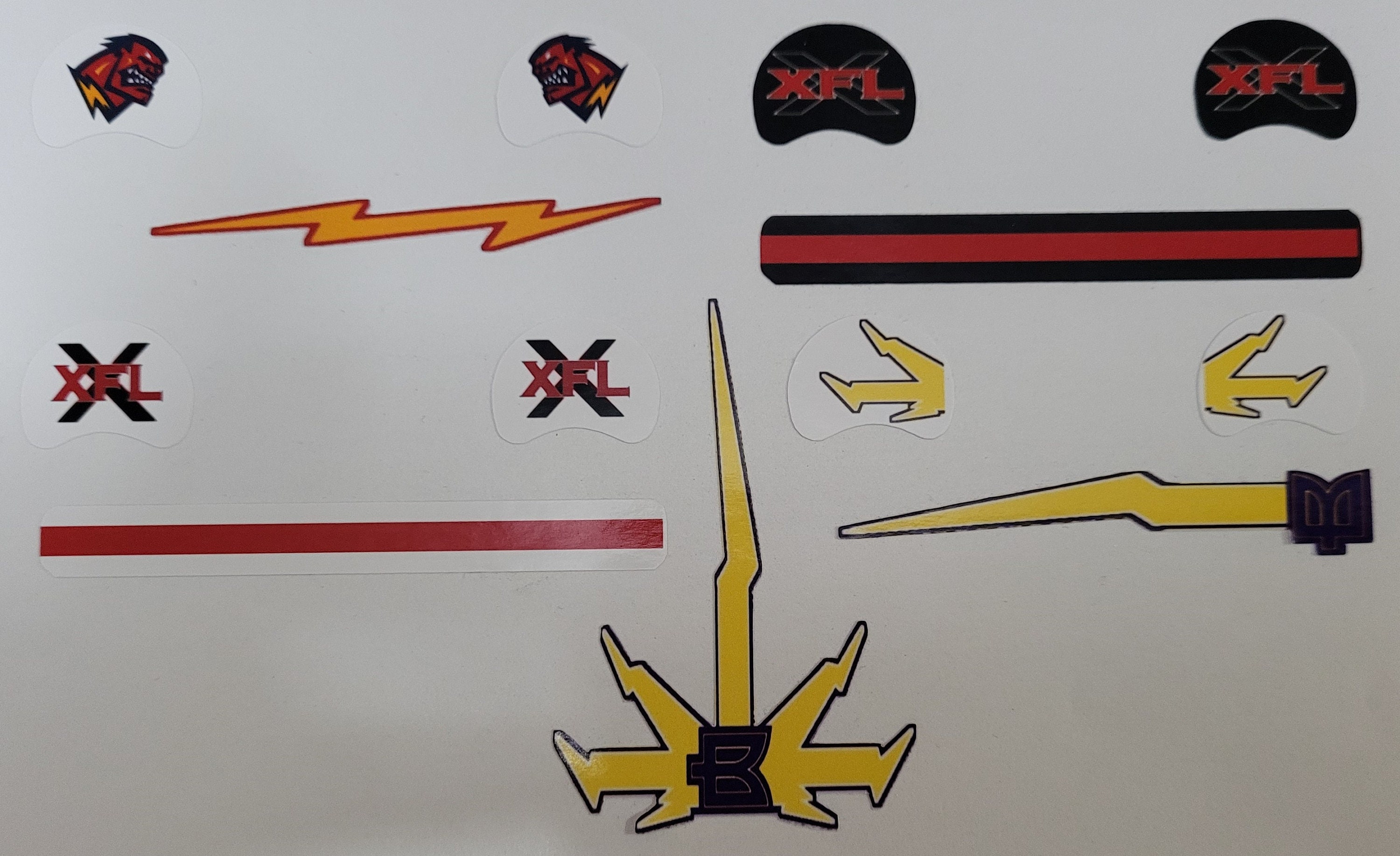 2001 XFL Custom Vintage Mini Gumball Helmet Decal Set - Etsy