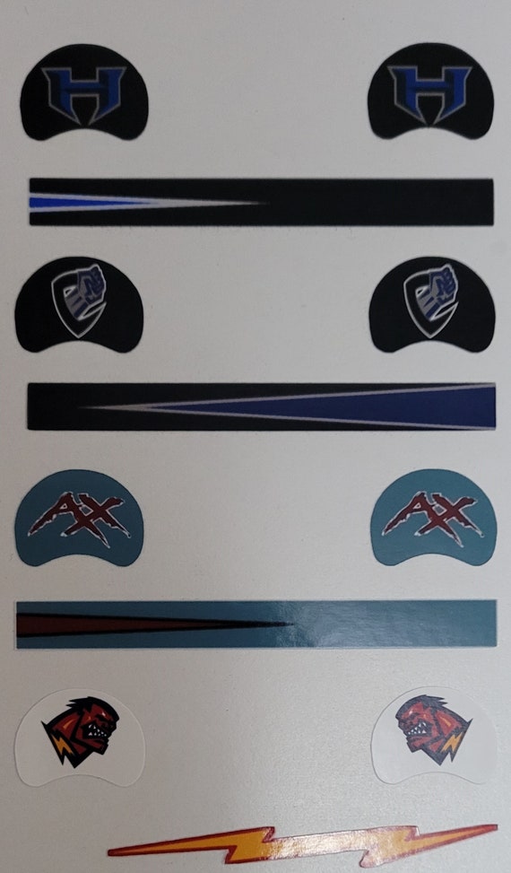 2001 XFL Custom Vintage Mini Gumball Helmet Decal Set - Etsy