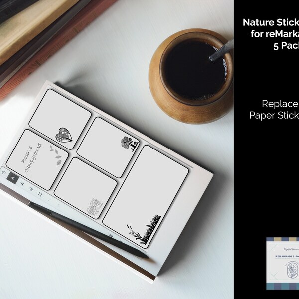 Nature Sticky Notes for reMarkable 2 | reMarkable 2 Notes | Mini Notes for reMarkable 2