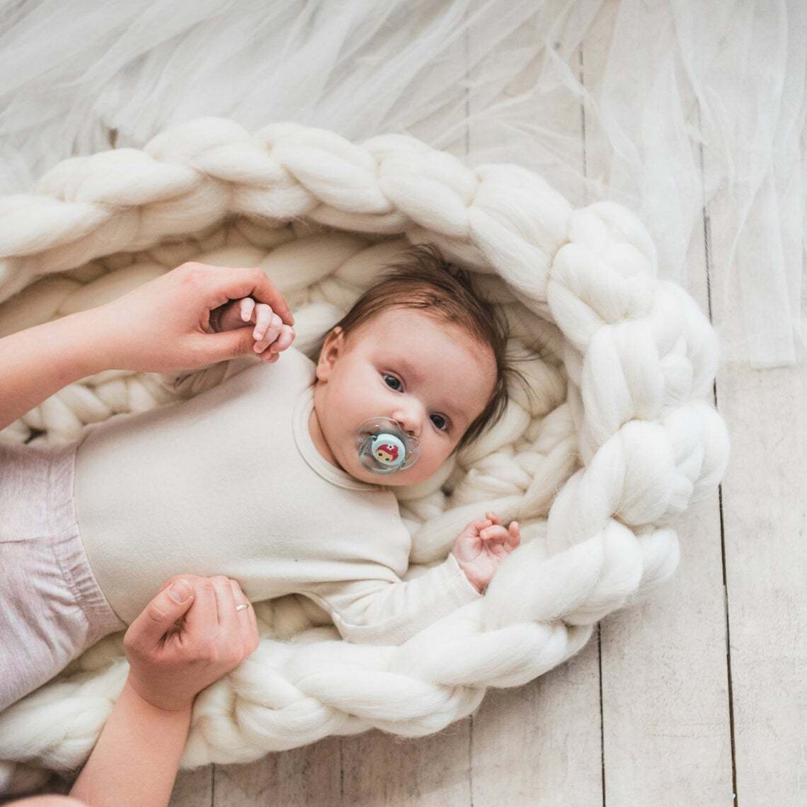 Handmade baby basketNewborn Baby BasketBaby BedHandknit Etsy