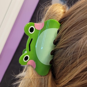 Frosch Clip, Klauenclip, 3D Froschclip, niedliches Accessoires, Haarschmuck, Käfer Ei, Käse, Frosch, Liebhaber, Froschgeschenke Geschenke für sie süßer Clip