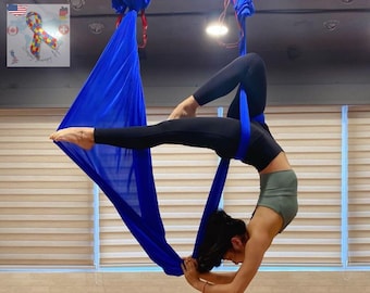 Hamac de yoga, Aérien, Flux, Voler, Entraînement, Fitness, Gym, Flexibilité, Danse, Détente et amusement, Femme, École, Yoga Inspiration, Tapis, Cadeau Noël, Maison