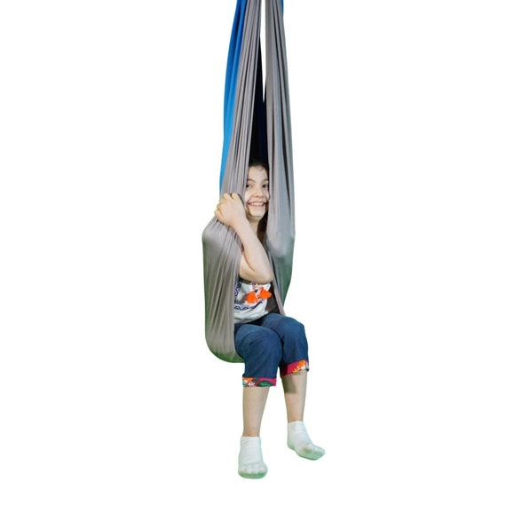 Balançoire sensorielle bicolore, d'intérieur, câlin, câlin, relaxant et  amusant, balançoire thérapeutique, meubles Montessori, chaise, tout-petit,  hamac pour enfant, cadeau Noël -  France