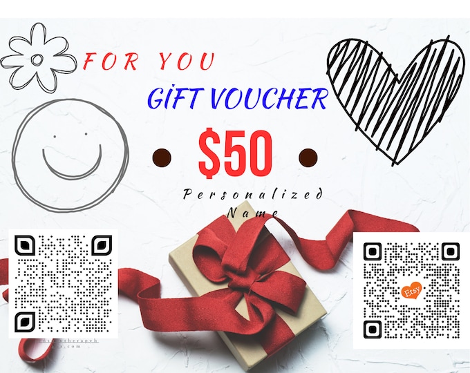 Gift Vouchers of 25-50-100 Dollars that can be spent in our stores, the perfect last minute gift, gift cards for your loved ones