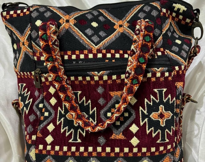 Antique Handbag, Authentic Handbag, Crochet Colorful Handbag,Handmade,Luxury Handbag,Hand Knitted,Yarn Handbag,Christmas Gift