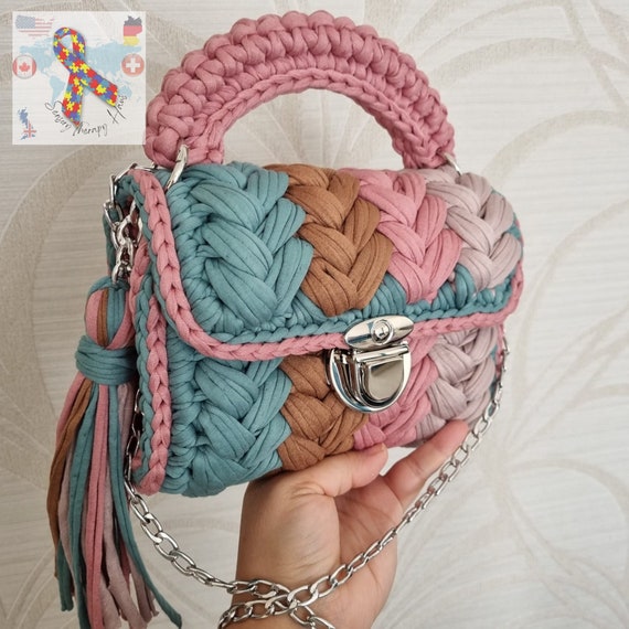 Multicolor pastel purse sale