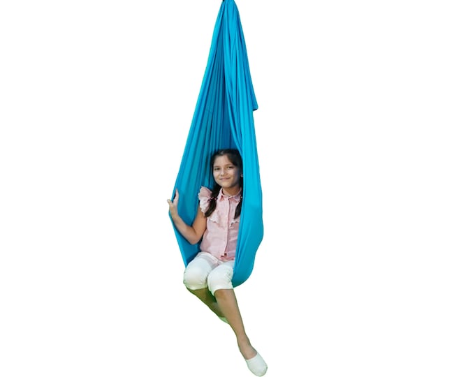 Therapy Swing for Kids, Sensory Swing for Children, With Special Needs Snuggle Swing,Cuddle Hammock for Autism, Room,Cotton,Gift Christmas