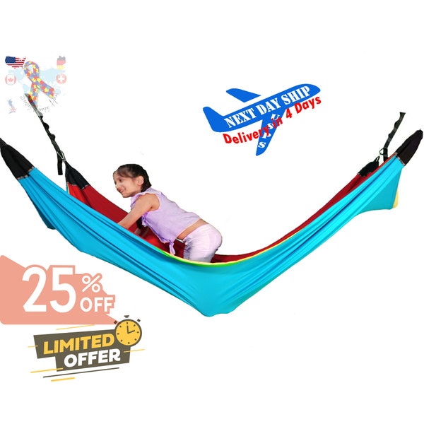 Sensorische Therapie für Kinder Acrobat Swing, motorische Planung, Autismus, pädagogische Aktivitäten, Lycra, Down-Syndrom, Kinderaktivitäten, Erwachsene, Geschenk, Wohndekor