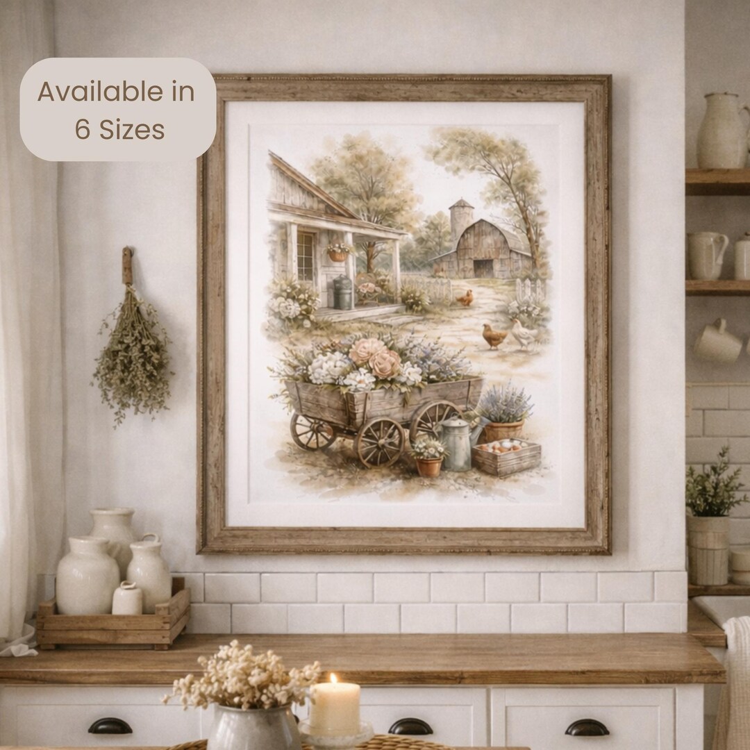 Rustic Farmhouse Wall Art Farmhouse Kitchen Wall Decor Country Farm ...