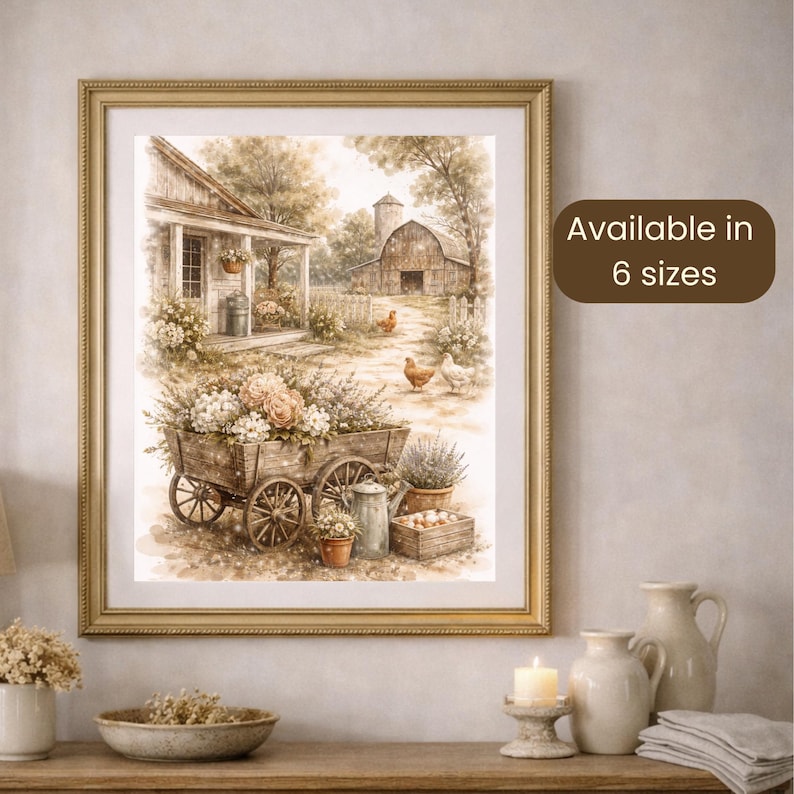 Rustic Farmhouse Wall Art Farmhouse Kitchen Wall Decor Country Farm ...