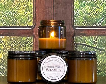 Vela de soja con romero