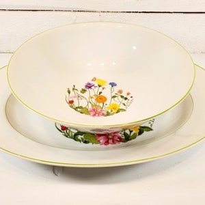 Wonderland by Denby-Langley Fine China, Serving Bowl and Platter, Discountinued Vintage 1974, Made in Portugal