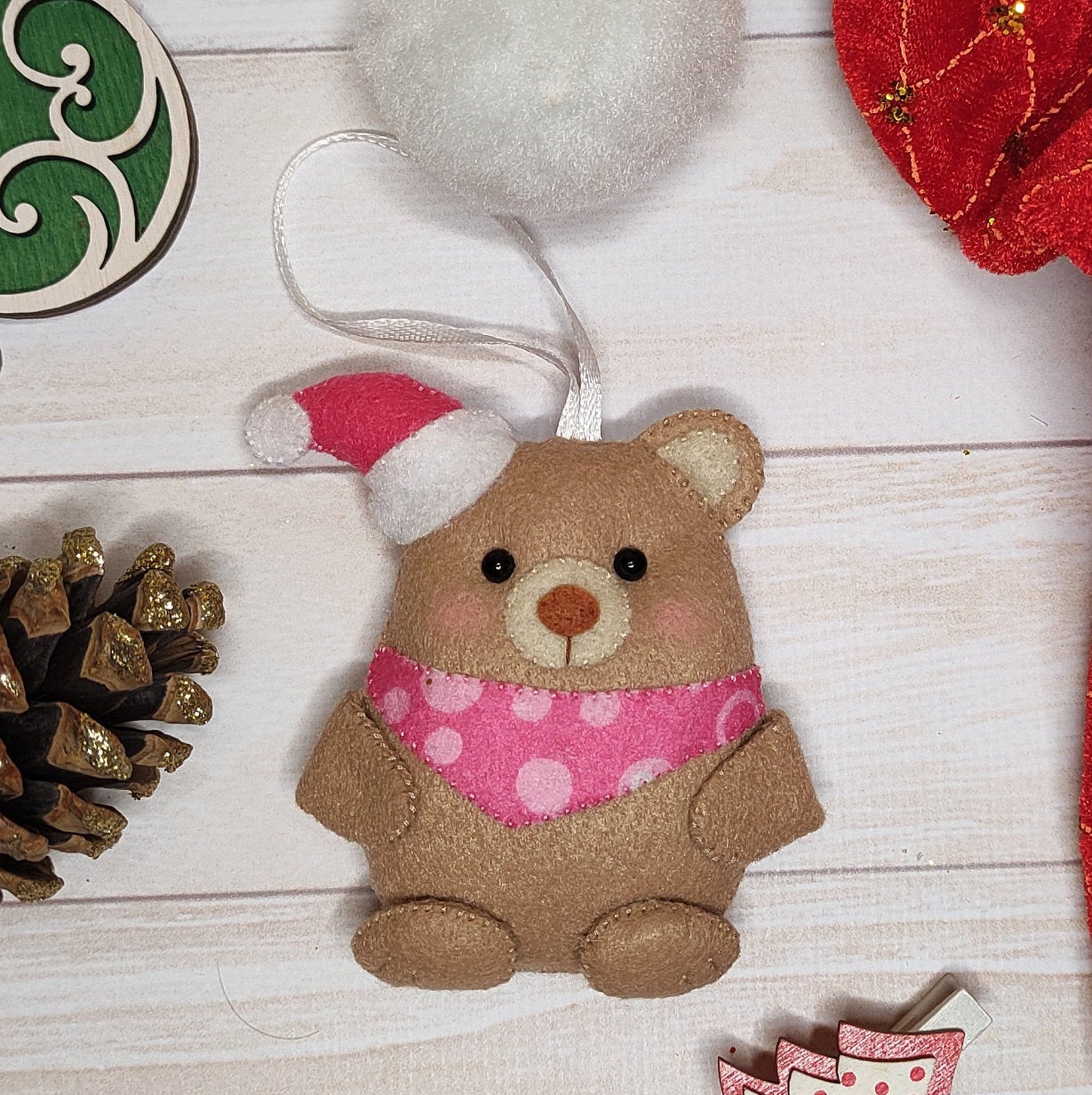 Weihnachten Filz Dekor gefüllt Filz Bären handgemachte Etsy