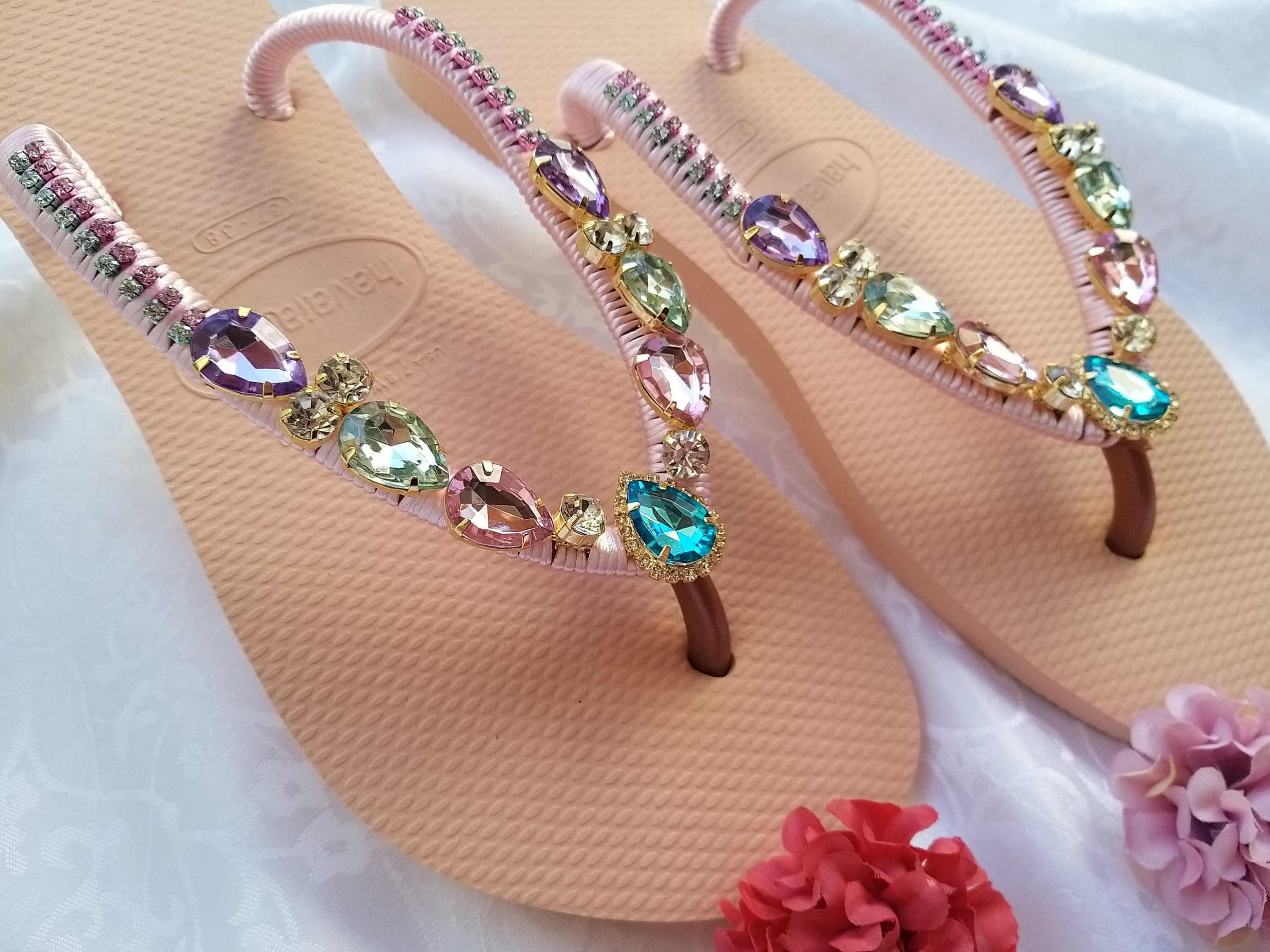 havaianas with bling