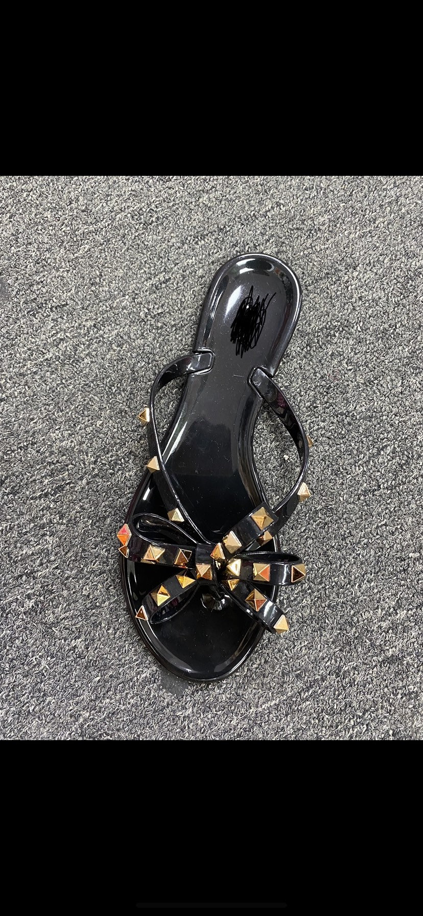 Custom Louis Vuitton Sandals - BLACK / FLAMMÉ FlOPS