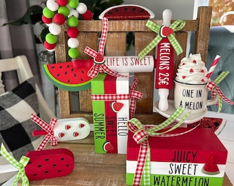 New! Juicy Sweet Watermelon / Summer Vibes / Watermelon Tier Tray Decor