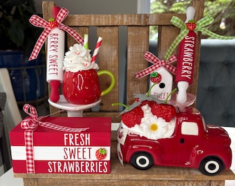 Summertime / Strawberries / Strawberry Decor / Strawberry Truck