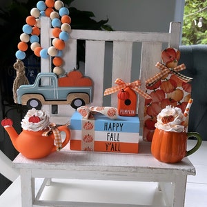 Pumpkins/ fall yall / tier tray decor / fall decor