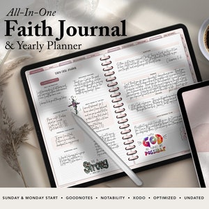 Faith Planner, Christian Planner, Daily Prayer Journal, Digital Bible Journal, Religious Journal for Notability, Xodo, Goodnotes, iPad