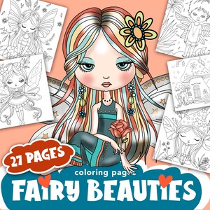 Fairy Beauties: A Digital Coloring Book for the Girls - Kleurboek voor volwassenen, Ontspannend kleuren, kleurplaten voortplanten, Girly Coloring
