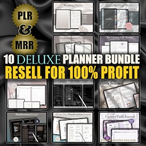 10 Planer PLR Bundle, MRR Resell, Private Label Rights, Master Resell Rights, PLR Journal, plr digitale Produkte, mrr plr, für Sie erledigt