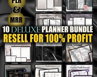 10 Planners PLR Bundle, MRR Resell, Private Label Rights, Master Resell Rights, PLR Journal, plr digital products, mrr plr, done for you