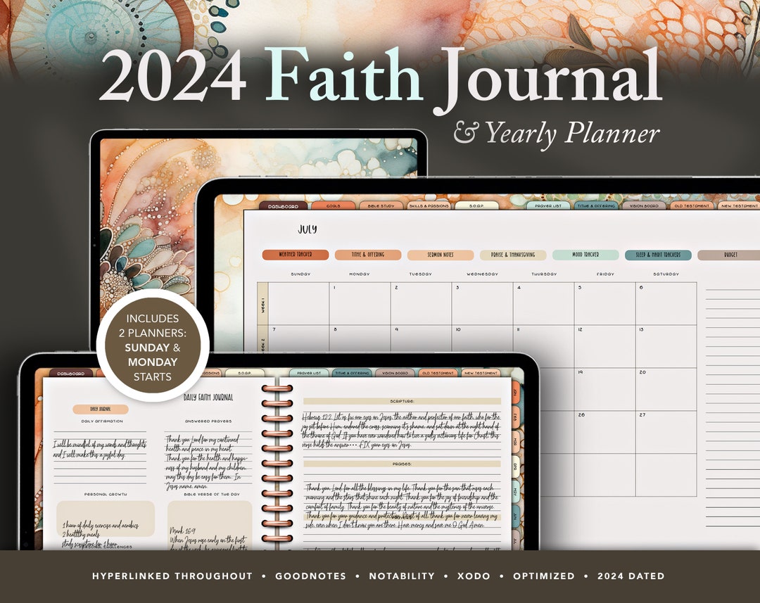 2024 Faith Planner, Christian Planner, Daily Prayer Journal, Bible