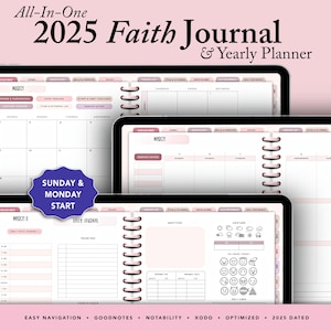 2025 Christian Planner, Bible Journal, Prayer Journal, Faith Planner, Devotional Journal, Christian Women&#39;s Planner, Soap study