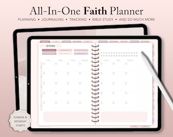 Prayer Journal, Digital Bible Study, Christian planner, Faith Planner, Daily Prayer Journal, Bible Study Journal, Religious Journal