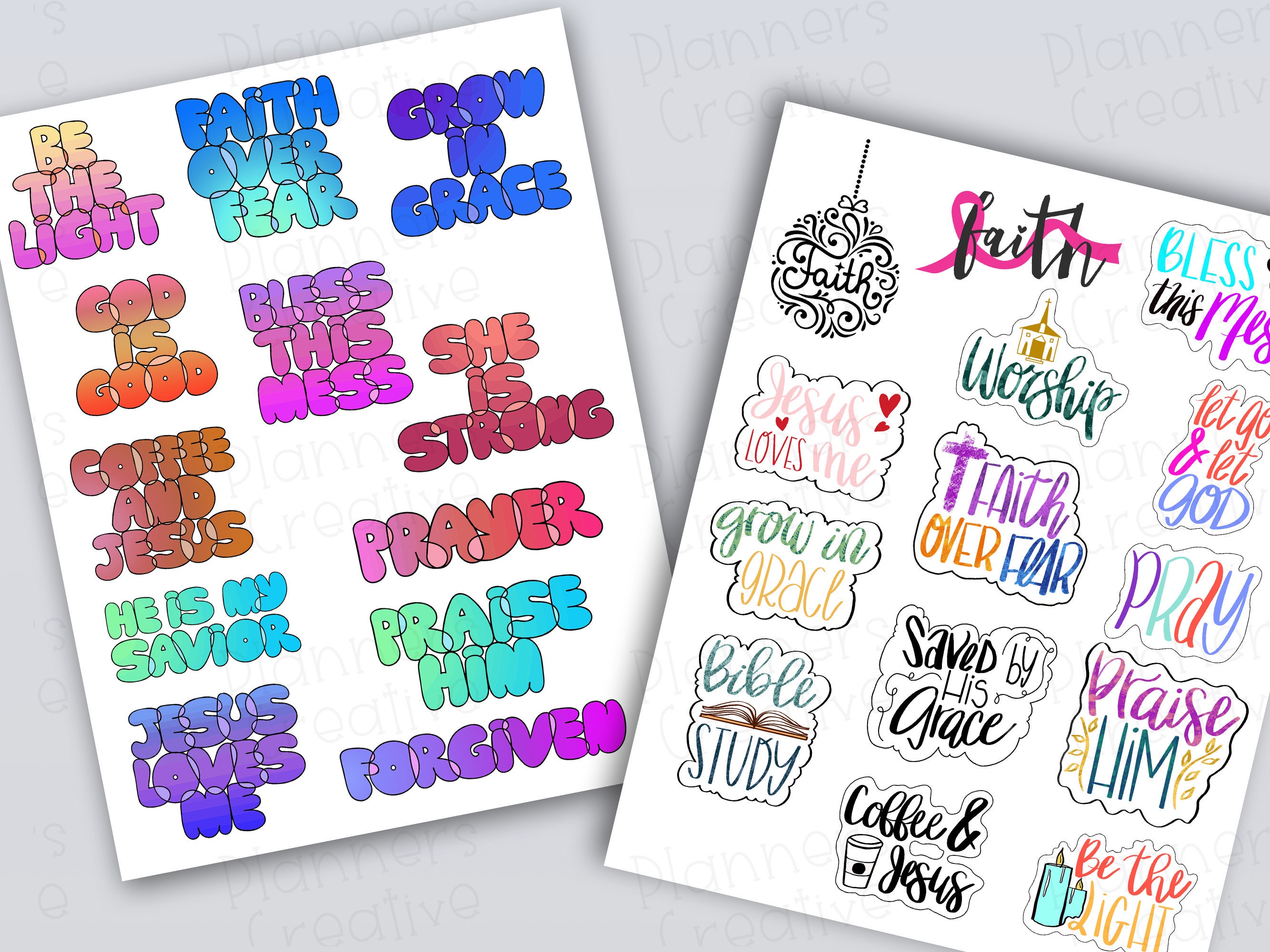 Devotion Sticker Digital Faith Stickers, Devotional Stickers, Faith Journal, Scripture ...