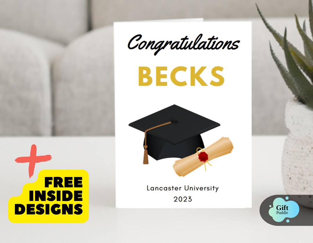 Personalised Graduation Card for University, College, School Student ...