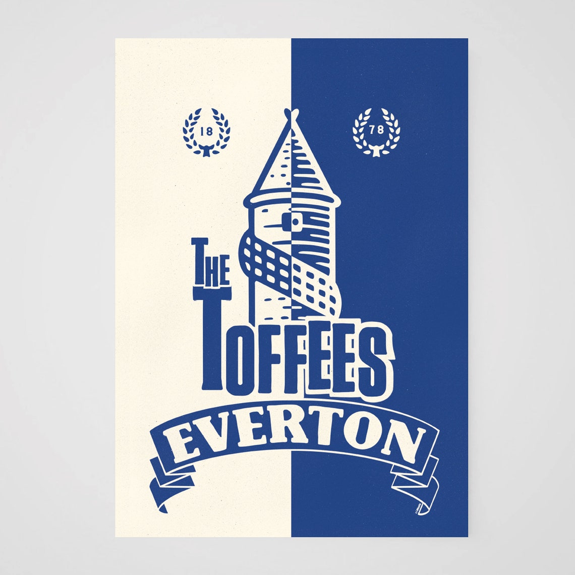 The Toffees Everton FC Football Poster Print | Etsy 