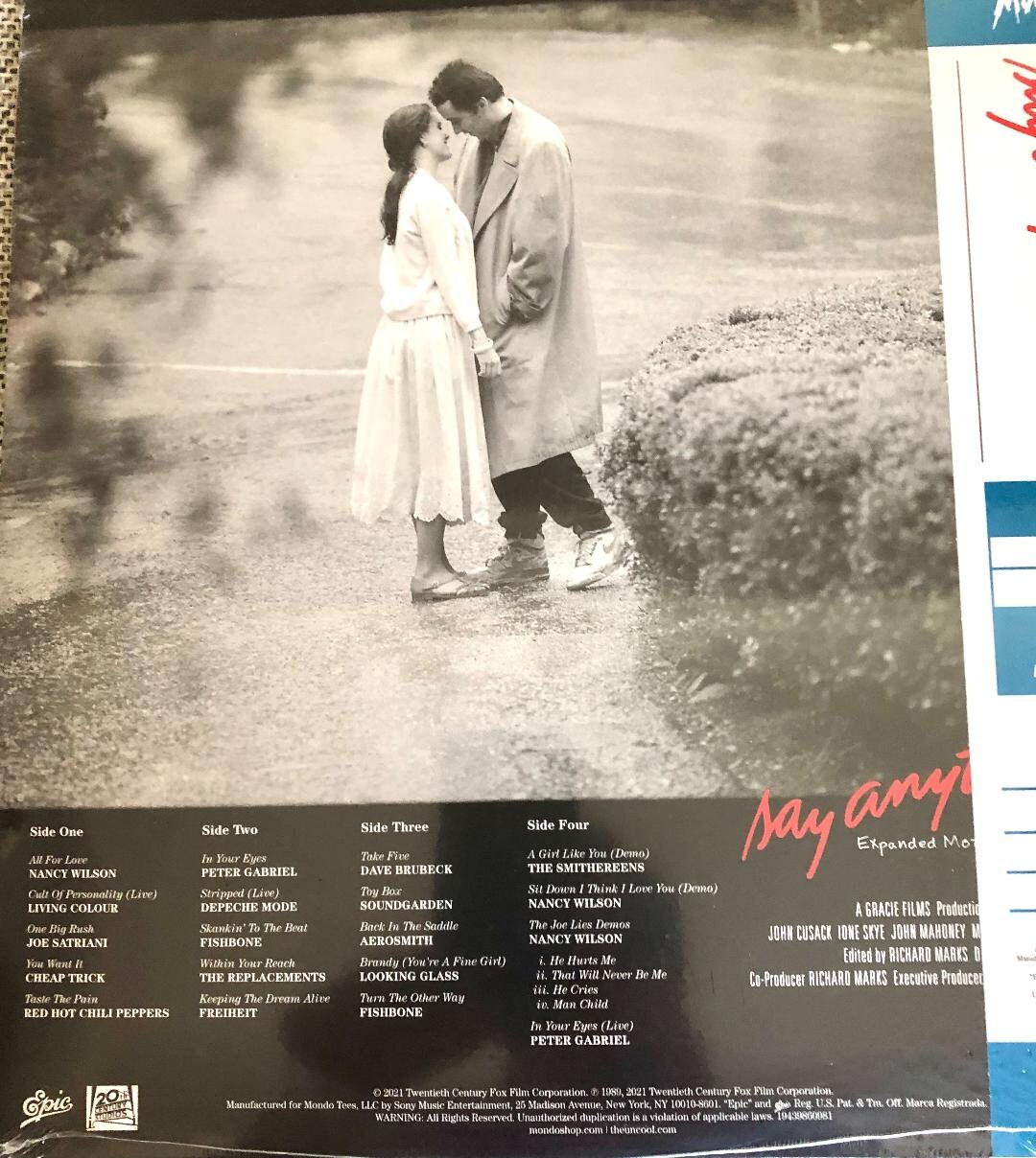 Say Anything Soundtrack limited edition 2x colored vinyl Etsy