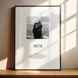 Personalised Mum Definition Print / Mum Mother Poster / Personalised Gift / Mum Mother Quote / Wall Decor / Mothers Day Gift / Family
